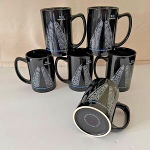 New York City Twin Towers World Trade Center Post-911 Coffee Mug X6 Lot Vintage